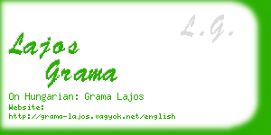 lajos grama business card